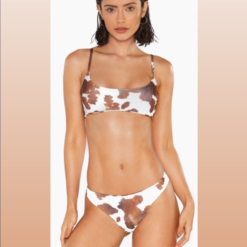 Cow print bikini set